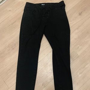 BDG Black Cropped Jeans with Laceup 27